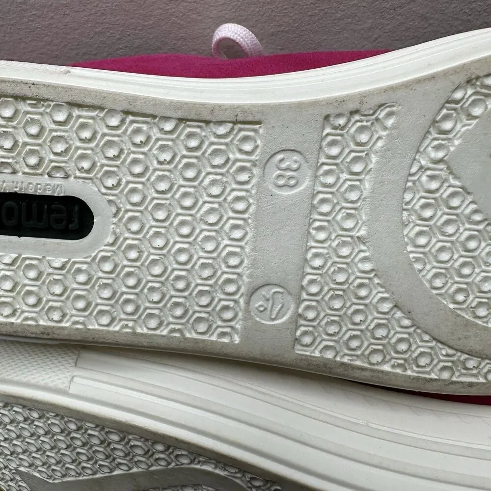 Remonte Sneaker Comfort Suede Trainer Women's Size 38 Pink Leather Upper Comfort